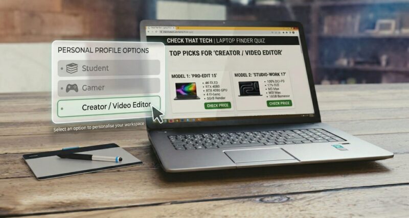 laptop finder quiz onilne free