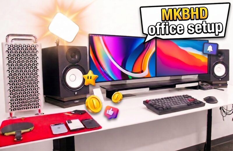 MKBHD office setup